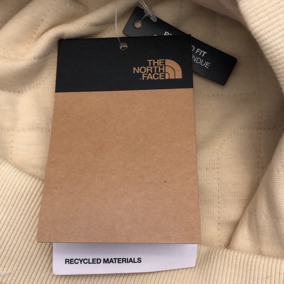 North Face zip up hoodie with zip up pockets woman’s size large-beige - Picture 5 of 6